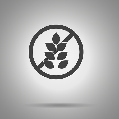 no gluten icon . crossed out gluten symbolのイラスト素材