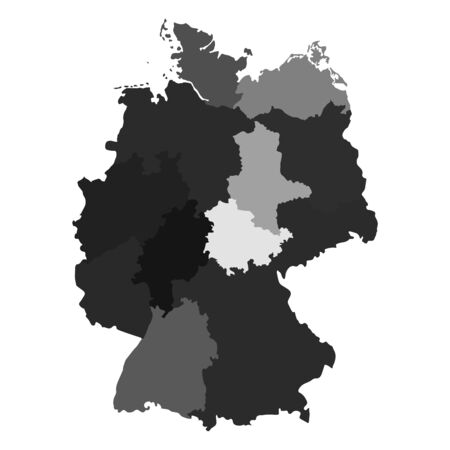 Germany map divided on regions for infographicのイラスト素材
