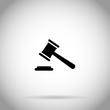 Gavel icon Judge hammer symbol auction  iconのイラスト素材