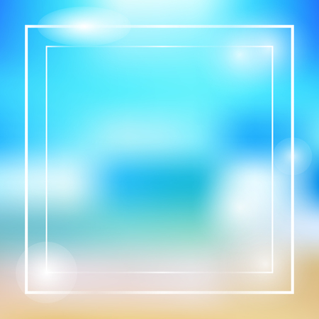 summer theme colorful frame vector with place for textのイラスト素材
