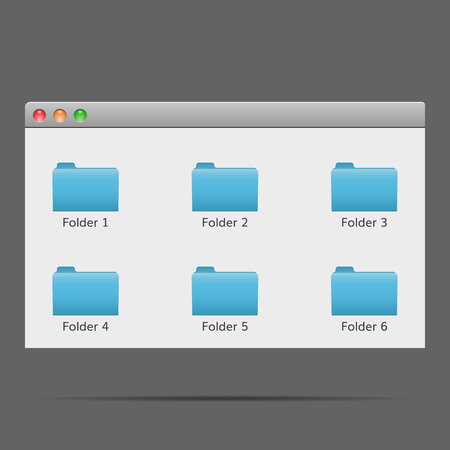computer window with folders modern interface uiのイラスト素材