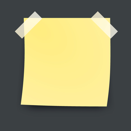 Post blank sticky note paper sheet vector  Reminder stick noteのイラスト素材