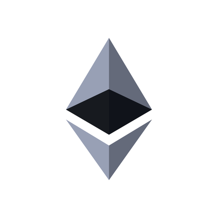 Ethereum crypto currency coin vector blockchainのイラスト素材