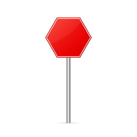 Road sign vector blank mockup  street sign vector realistic  way arrowのイラスト素材