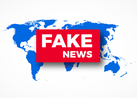 Fake news HOAX concept breaking fake newsのイラスト素材