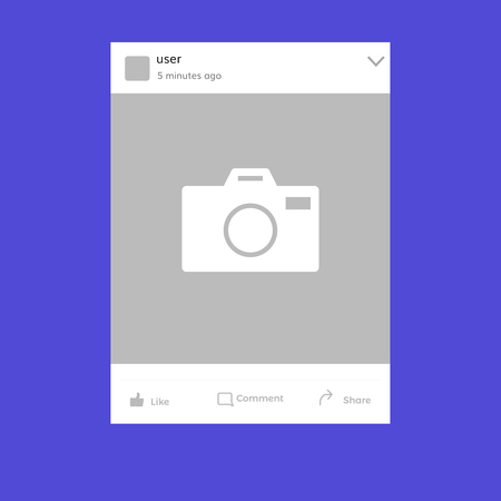 Post template vector  social network vector frameのイラスト素材