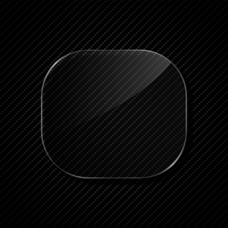transparency glass round corner square frame vector eps 10 panel bannerのイラスト素材