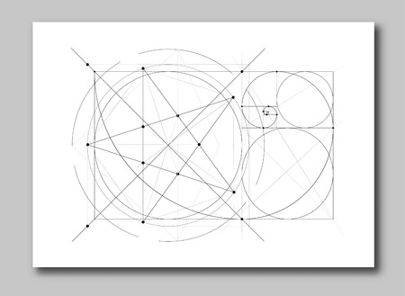 Golden ratio section abstract backgroundのイラスト素材