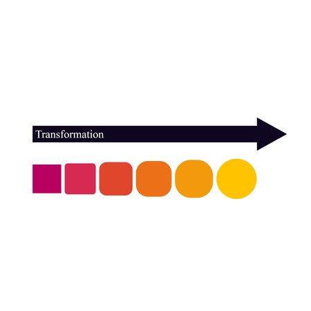 transformation change evolution concept vector illustration turn up