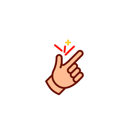 finger snap icon ok symbol snapping logoのイラスト素材