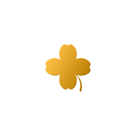 golden 4 leaf clover gold four-leaf cloverのイラスト素材