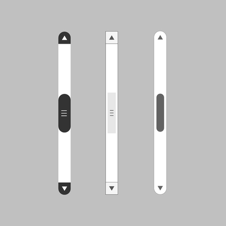 Scroll bars set. Vector scrollbar up and down moveのイラスト素材