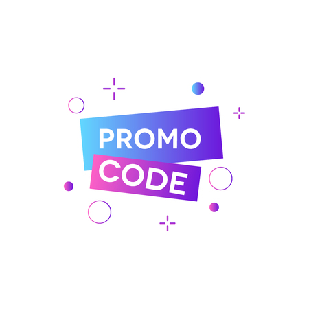 Promo code voucher . Promocode discount coupon vectorのイラスト素材