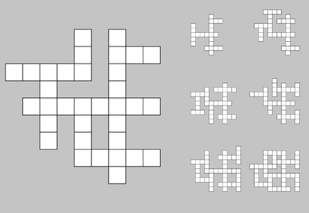 Crossword empty set background vectorのイラスト素材