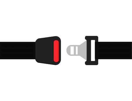 Click seat belt icon . Air plane safety belt vectorのイラスト素材