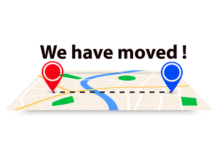 We have moved illustration . Address change conceptのイラスト素材