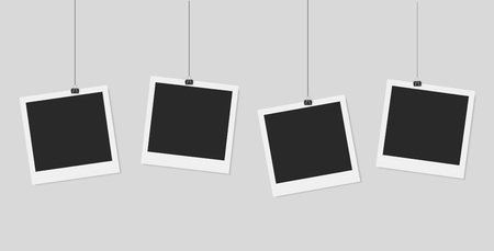 Set of photo frames . Photography blank vector background.のイラスト素材