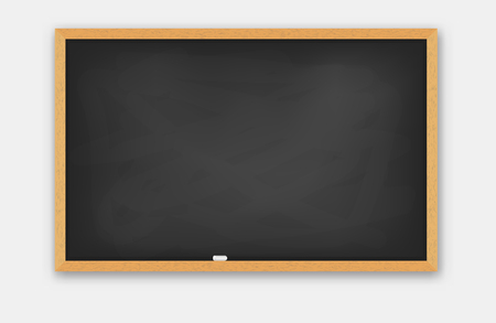 School  blackboard wooden frame.  Isolated textured chalkboard.のイラスト素材