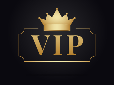 Vip member golden emblem .  Vip gold design .のイラスト素材