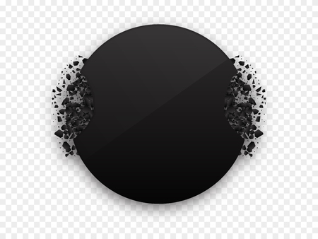 Circle black explosion black vector bannerのイラスト素材