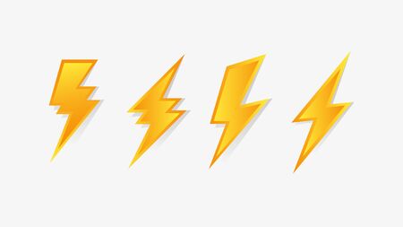 Flash thunderbolt icon. Lightning bolt vector icon .のイラスト素材