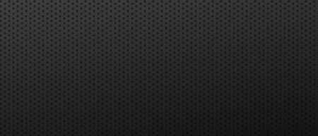 Black abstract hexagons nut background. Futuristic carbon gears with techno ornament pattern and abstract monochrome vector textureのイラスト素材