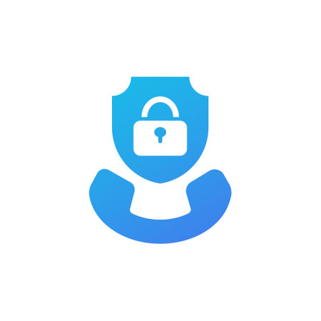 Protection security call. Connection encryption icon vectorのイラスト素材