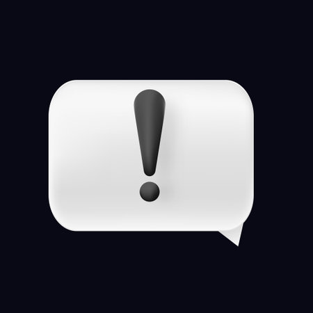Warning exclamation sign icon vector. Exclamation point speech bubble attention alert signのイラスト素材