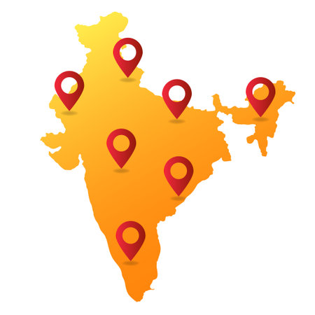 India map pin location vector illustrationのイラスト素材