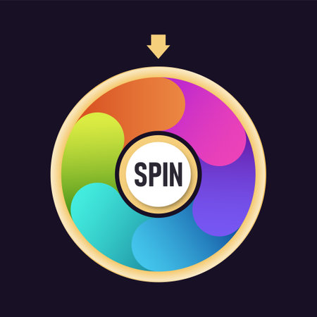 Multicolor realistic fortune wheel vector illustration. Lucky wheel casinoのイラスト素材