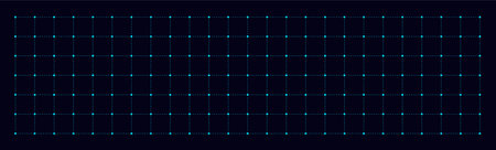 Grid with dots background. Measure blank white template with black lines for drafting and technical design with millimeter vector markingsのイラスト素材