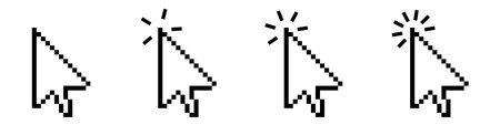 Click cursor icon. Computer mouse pointer vector arrowのイラスト素材