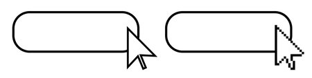 Click cursor button. Computer mouse pointer frameのイラスト素材