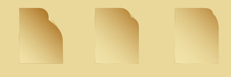 Golden luxury document icon. Premium file vector symbolのイラスト素材