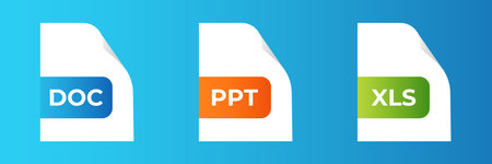 Ppt presentation file vector 3d icon, ppt document iconのイラスト素材