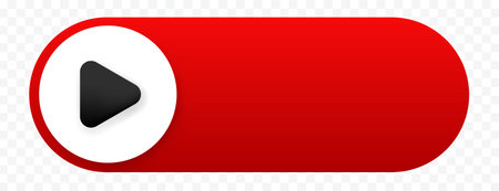 Red play button symbol. Minimalist play button icon.のイラスト素材