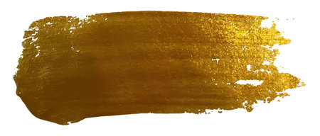 Golden Brush stroke. Gold vector paint strokeのイラスト素材