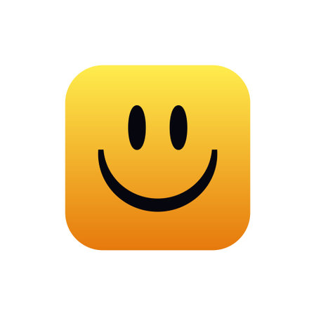 Emoji application for mobile phone. Happy icon in modern style. Good app for phone.のイラスト素材