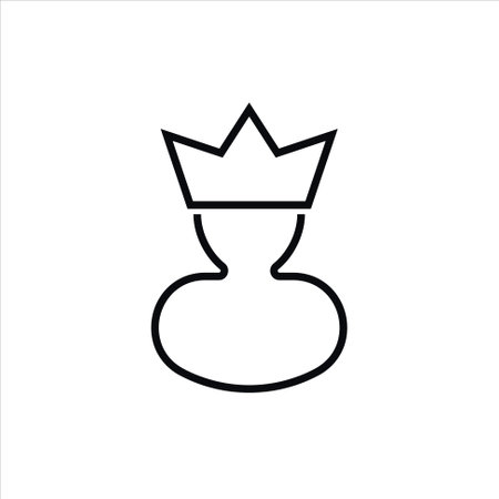 Abstract outline man with crown. Royal vip style for gentleman and businessman for creative conferences and vector receptionsのイラスト素材