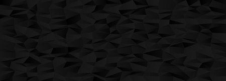 Geometric chaos pattern background with black triangles for abstract design and modern art concepts.