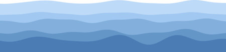 Abstract blue wave pattern with gradients and curved lines in minimalist design.