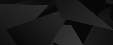 Abstract black geometric background with overlapping triangles.