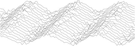 Abstract line waves pattern with repetitive mountainous design for creative backgrounds and prints.