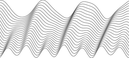 Abstract wave pattern for modern design - minimal line art concept for decor and background.