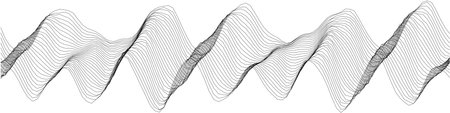 Abstract wave patterns flowing seamlessly in minimalist black and white design.のイラスト素材