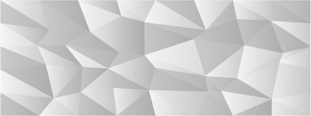 Geometric abstract art with gray polygonal patterns for design and background use.のイラスト素材