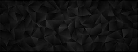 Abstract geometric background with black triangular shapes for modern design and decoration.のイラスト素材
