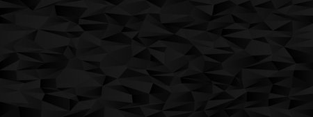 Abstract geometric chaos with black triangular polygonal pattern for modern design concepts.