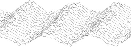 Abstract geometric wave pattern with dynamic lines for artistic background and design.