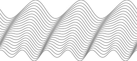 Abstract wave pattern with dynamic curves for contemporary design projects.のイラスト素材